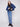 Chic blue quilted puffer jacket made from 100% cotton, featuring practical patch pockets by Charlie B.