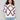 White sweater with cabernet diamond pattern and a cozy crew neck, highlighting the drop shoulder design by Charlie B.