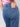 Utility style pockets on medium blue jeans in a straight fit by Charlie B.