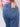 Utility style pockets on medium blue jeans in a straight fit by Charlie B.