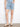 Light blue denim shorts featuring a comfortable stretch fabric and intricate floral embroidery by Charlie B.