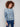 Blue denim sweater featuring drop shoulders and a stylish cable knit pattern for a relaxed look by Charlie B.