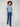 Denim crew neck sweater with a classic front cable knit design, perfect for casual outings by Charlie B.
