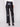 Chic black faux leather pull-on pants with practical back welt pockets for added style by Charlie B.