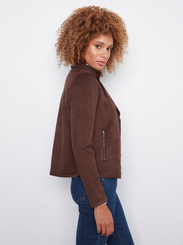 Trendy brown jacket that complements various outfits with ease and flair. By Charlie B.