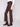 Faux suede mocha pants with a seam above the knee for added detail and style by Charlie B.