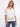 White crochet top with a stylish notch neckline and elbow sleeves, featuring a chic placket detail by Charlie B.