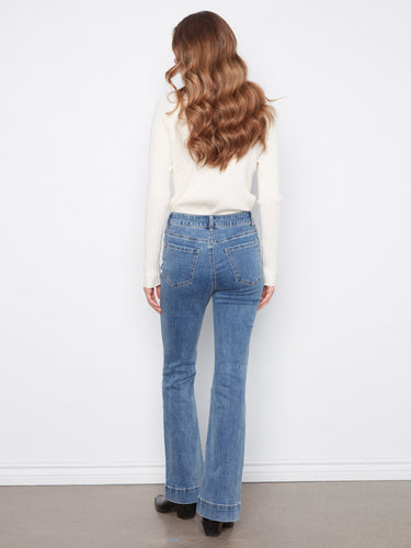 Five-pocket design enhances the practicality of these stylish flare fit jeans. Created by Charlie B.
