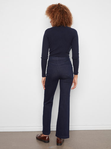 Full-length pants that provide an elegant silhouette for versatile wear by Charlie B.