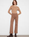 Brown jeans with a flattering flare leg, perfect for any occasion by Charlie B.