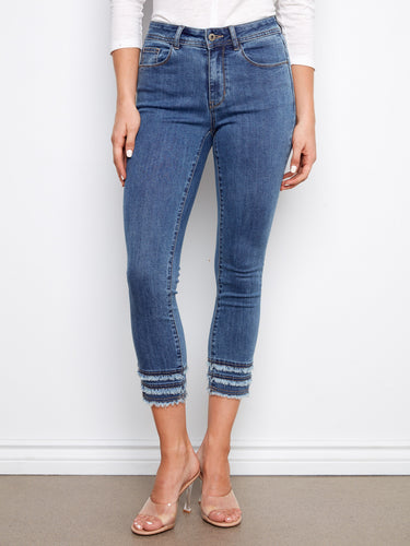 Embrace the cropped length of these jeans, ideal for showcasing your favorite footwear. Designed thoughtfully by Charlie B.