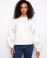 Elegant sweater featuring a crew neckline, perfect for versatile styling. Made from soft stretch cotton for all-day comfort by Charlie B.