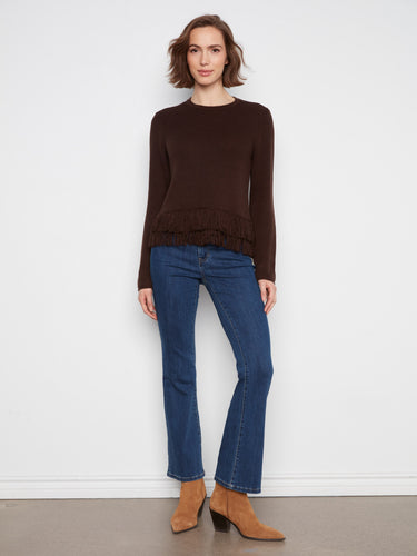 Sophisticated brown knit sweater that pairs effortlessly with jeans or skirts, offering both style and comfort in one piece. By Charlie B.