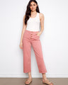 These pants feature a straight fit with a stylish cropped length, perfect for casual outings. Made by Charlie B.