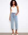 Cropped jeans in light blue featuring a comfortable stretch denim material, perfect for everyday wear by Charlie B.