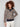 Mocha plaid jacket featuring a stylish front zipper and button closure, perfect for layering by Charlie B.