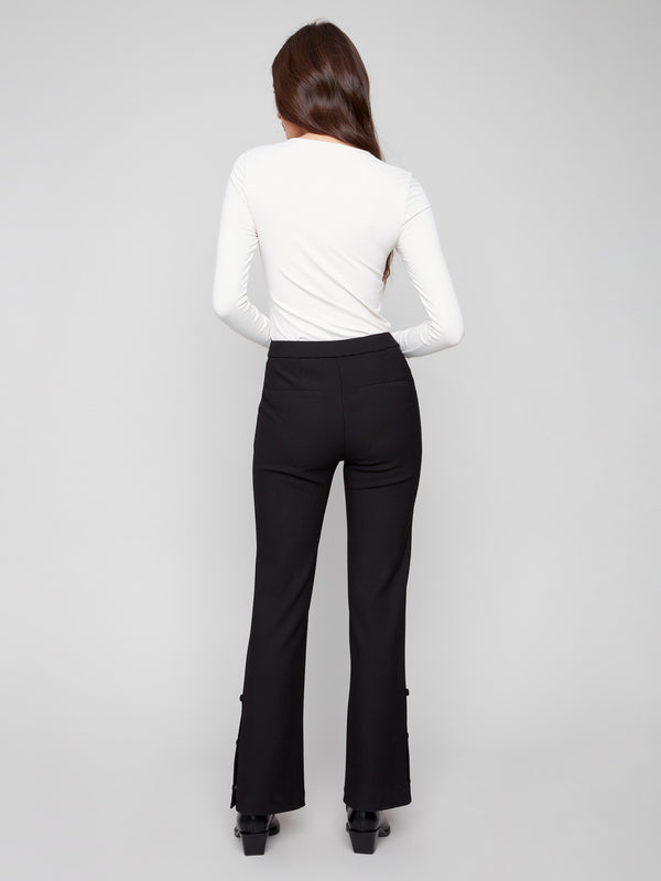 Gutsy Crepe Flare Pants - Black