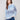 Sweater with blue heart pattern and drawstring hood, perfect for cozy days by Charlie B.