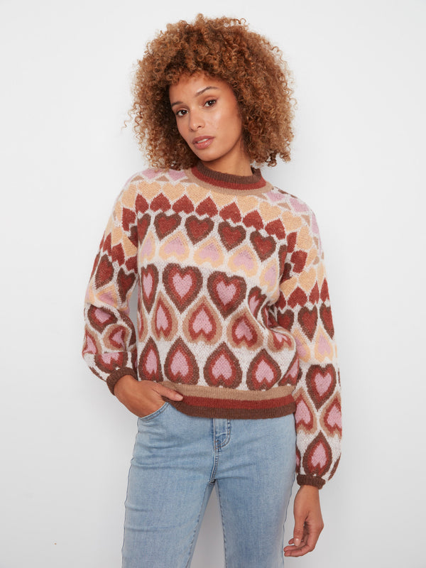 Chic sweater featuring a mock neck design, perfect for a cozy yet stylish look by Charlie B.