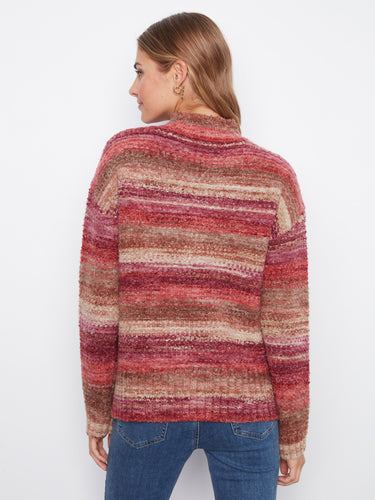 Ribbed cuffs add texture to this stylish striped sweater, making it a versatile piece for your wardrobe by Charlie B.