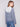 Stylish long-sleeve sweater with a relaxed drop shoulder fit in heather denim by Charlie B.
