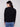 Chic black sweater in a relaxed fit, adorned with an exquisite jacquard floral pattern on the sleeves by Charlie B.