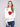 Stylish white sweater featuring a Queen of Hearts card design and ribbed details by Charlie B.