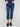 Comfortable indigo denim jogger pants with a mid-rise waist and stylish rolled cuffs, perfect for casual outings by Charlie B.