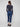 Indigo denim joggers showcasing an elastic waistband with drawstring and sleek rolled cuffs for added flair by Charlie B.