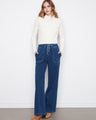 These pants feature a wide leg design, offering a chic and relaxed fit for any occasion. By Charlie B.