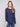 Elegant heather denim sweater featuring a stylish boat neck and ribbed long sleeves, perfect for any occasion by Charlie B.
