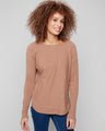 Knit sweater featuring a stylish boat neck and cozy fit, perfect for layering by Charlie B.
