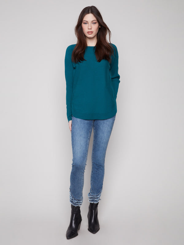 Elegant sweater with ribbed long sleeves, adding a touch of sophistication to any outfit by Charlie B.