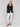 Elegant black lace blazer with secure button closure by Charlie B.
