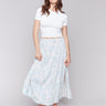Maxi length skirt with a charming floral design by Charlie B.
