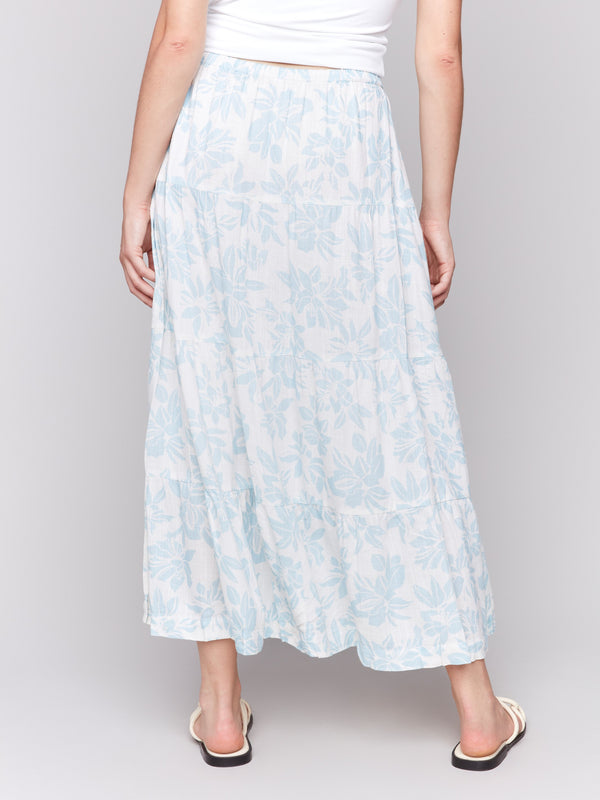 Elastic waistband maxi skirt offering both style and ease by Charlie B.