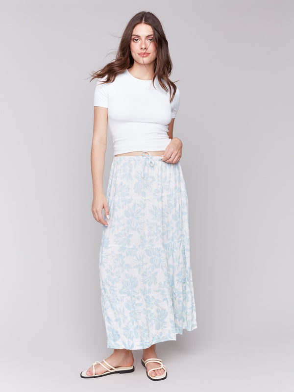 Skirt designed with a stylish side slit for added flair by Charlie B.