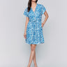 Knee length dress with reef abstract pattern by Charlie B.