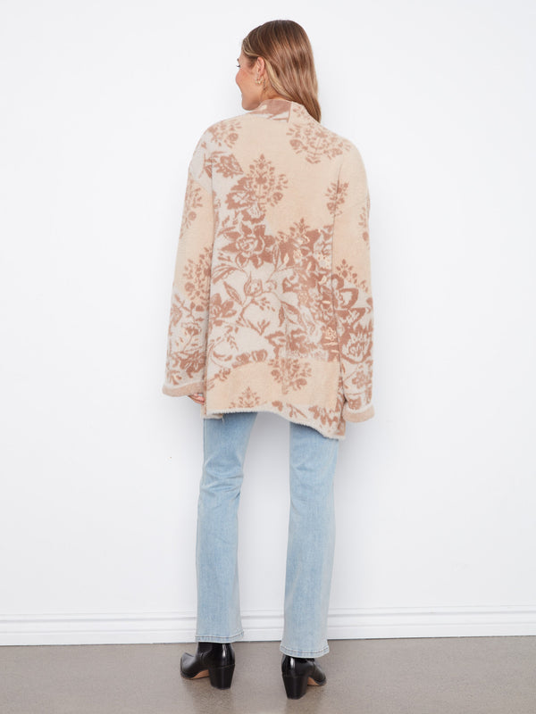 Cardigan long en tricot jacquard - Rosie