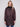 Mocha long quilted puffer jacket with rib knit collar and cuffs by Charlie B.
