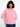 Pink sweatshirt featuring a ribbed neck, hem, and cuffs with a charming flower applique design. Perfect for casual outings. By Charlie B.