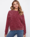 The sweater features a crew neckline that adds a classic touch to its modern design. Made with stretch cotton for comfort by Charlie B.