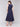Navy blue dress with elastic waistband and sleeveless style by Charlie B.
