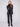 Elegant black faux suede jacket featuring a stylish hook-and-eye closure, perfect for a chic look by Charlie B.