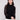 Elegant black sweater featuring a mock neck design, paired with delicate crochet detailing for a sophisticated look by Charlie B.