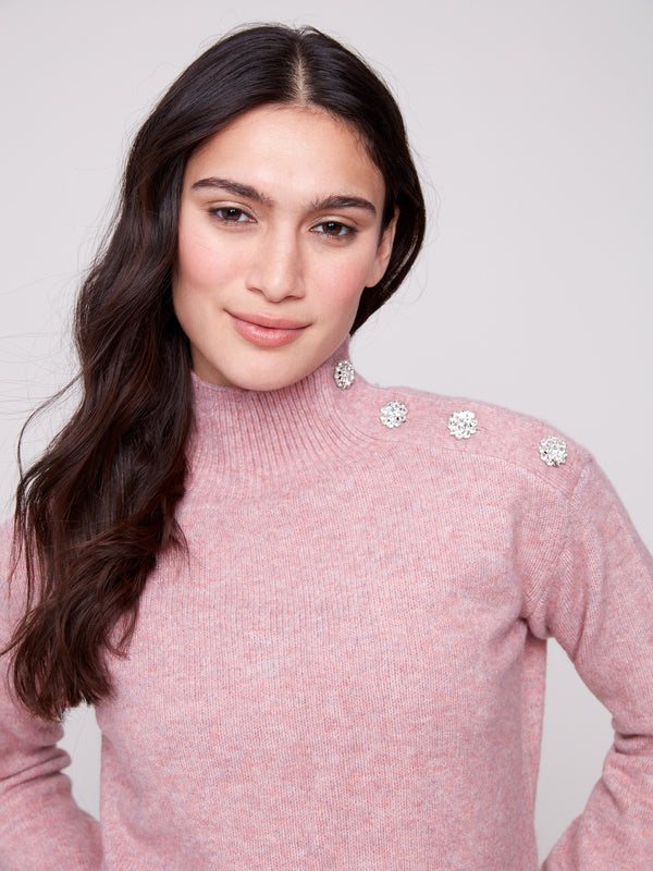 Heather primrose sweater crafted in a luxurious wool blend for ultimate comfort and style by Charlie B.