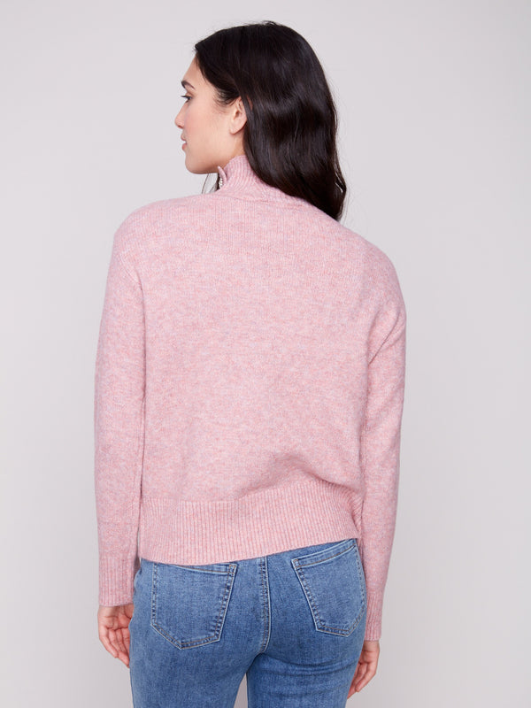 Soft heather primrose sweater with ribbed detailing and elegant accents for refined warmth by Charlie B.
