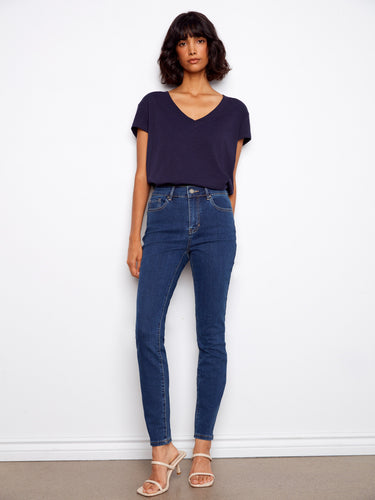 This stylish tee combines a drop shoulder design with soft, airy cotton for effortless wearability. Created by Charlie B.