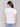 Cotton t-shirt in white with stylish side slits, by Charlie B.