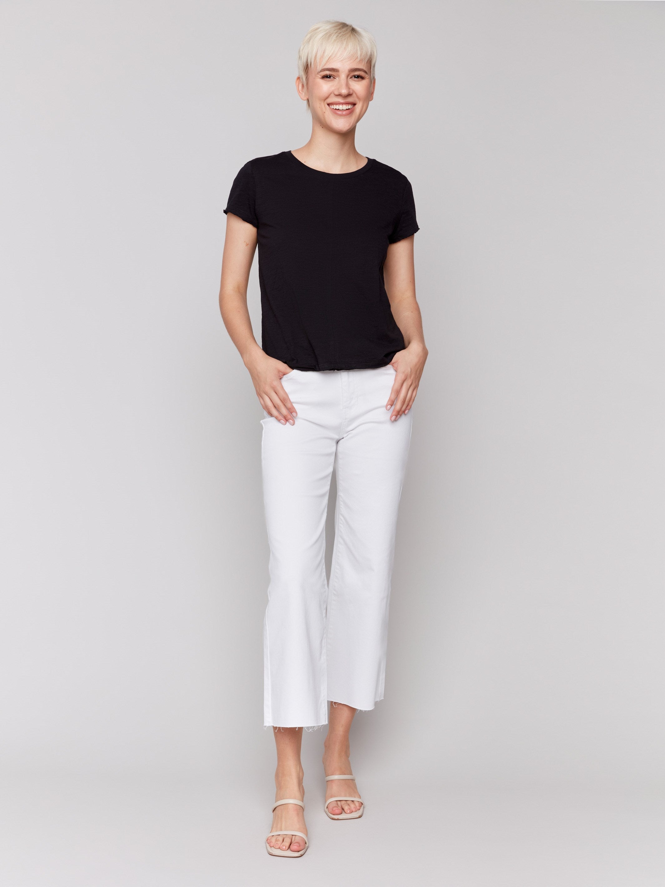 Short-sleeve tee crafted from organic cotton, by Charlie B.